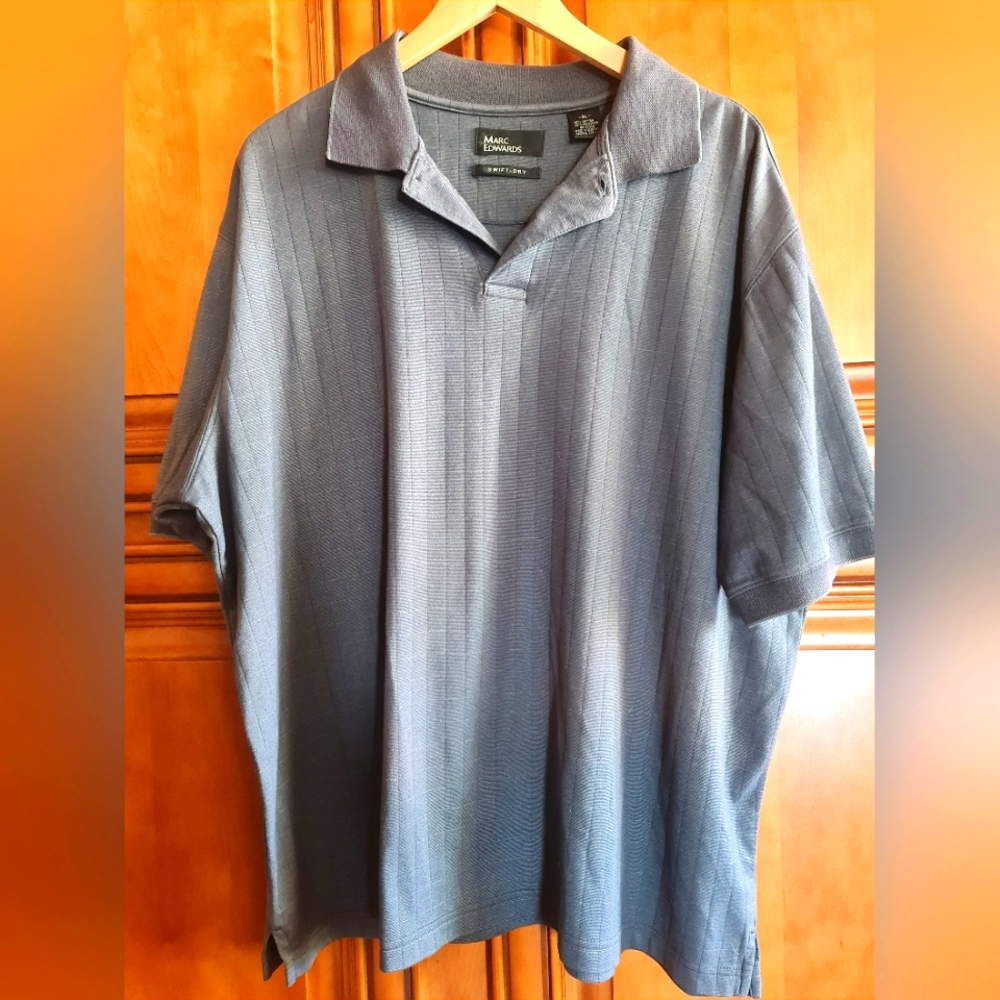 Marc Edwards Swift Dry Men's Gray Polo Golf Shirt Size XL EUC